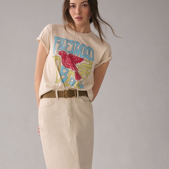 Anthropologie LetLuv Fleetwood Mac Dreams Graphic Tee distressed vintage look M - Picture 3 of 16